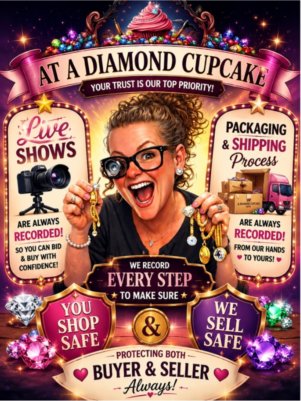 Live Shows & Packaging Process Recorded For Buyer & Seller Protection